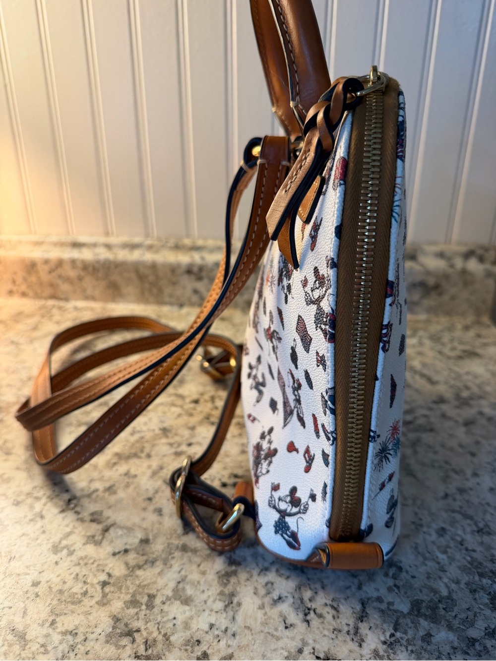 Dooney & Bourke Americana ๐บ๐ธ Mini Backpack Disney Mickey Patriotic Print New - Picture 8 of 11